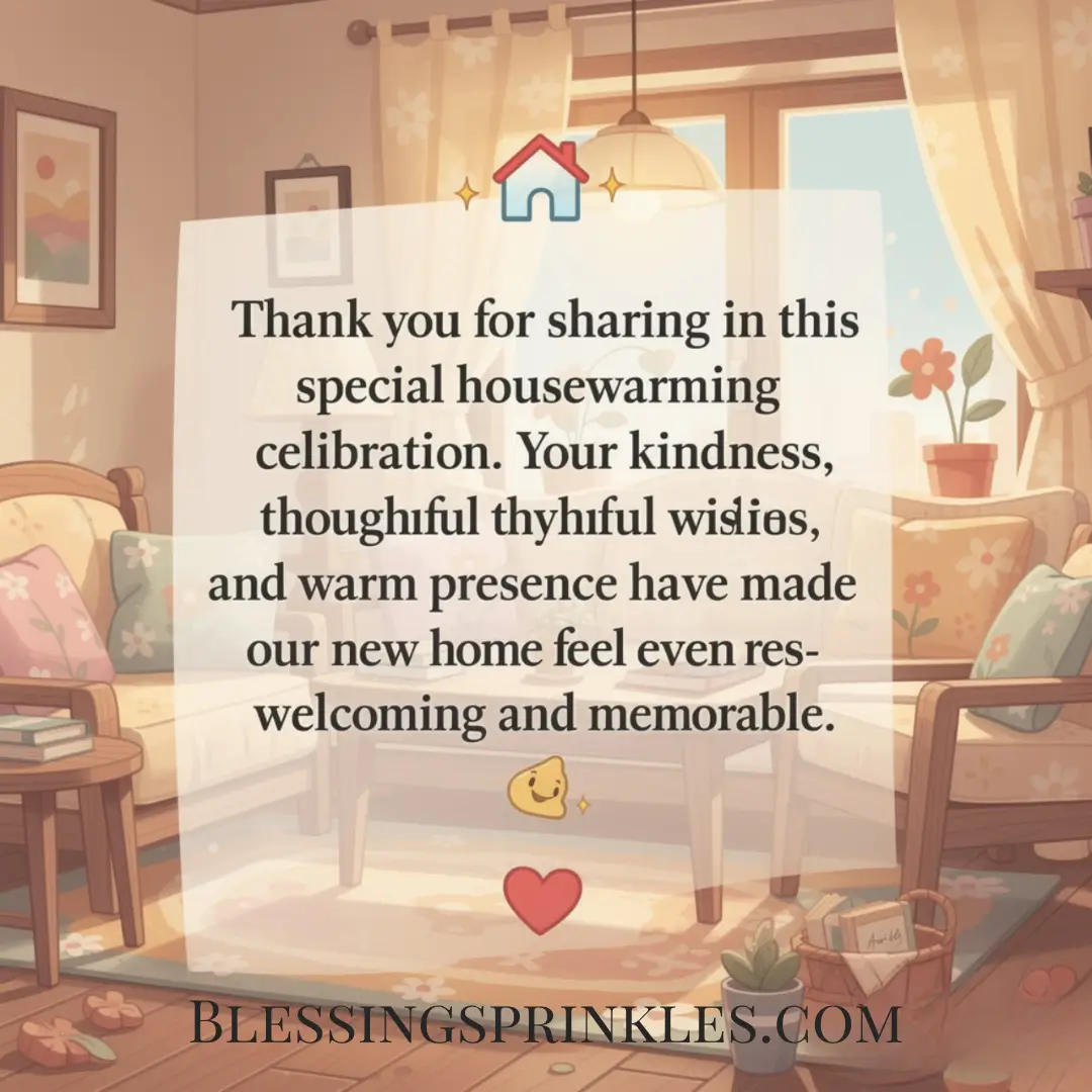 Thank You Housewarming Blessings