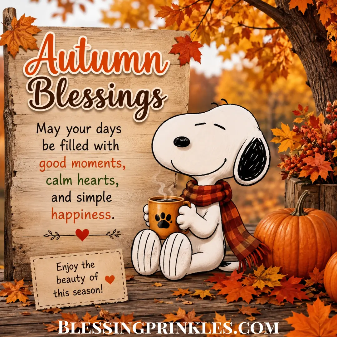 Autumn Blessings Snoopy