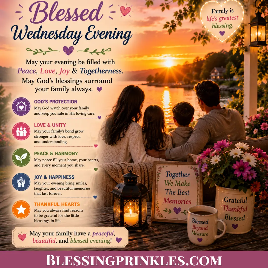 Wednesday Evening Blessings For Family