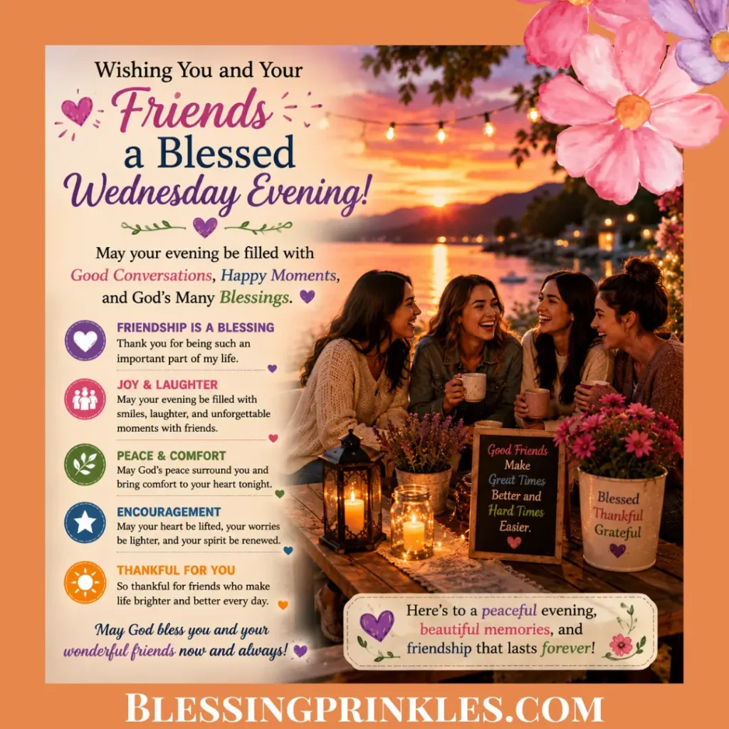 Wednesday Evening Blessings For Friends