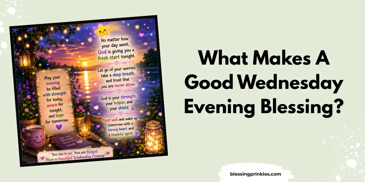 What Makes A Good Wednesday Evening Blessing