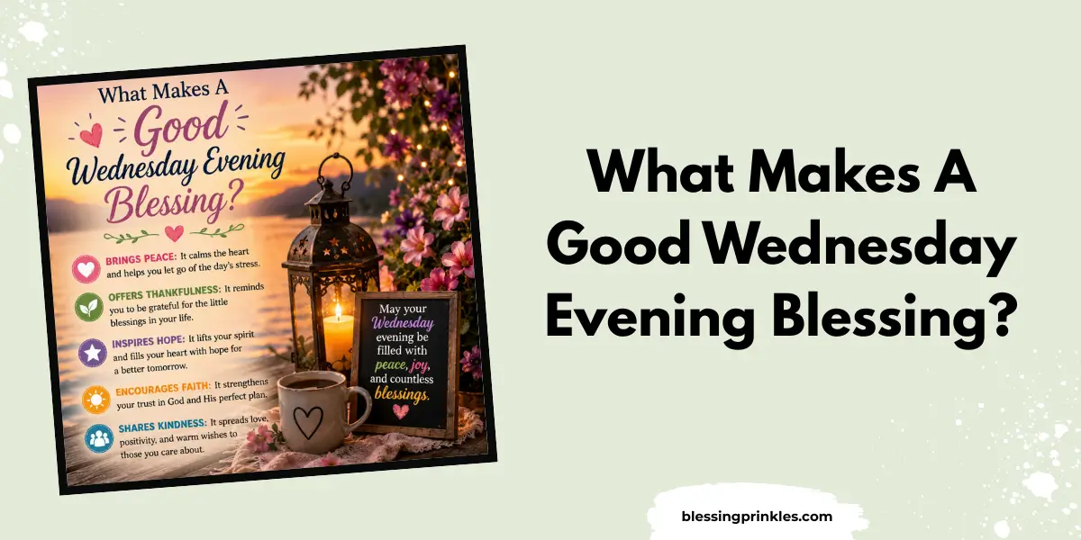 What Makes A Good Wednesday Evening Blessing