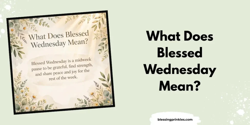 What Does Blessed Wednesday Mean