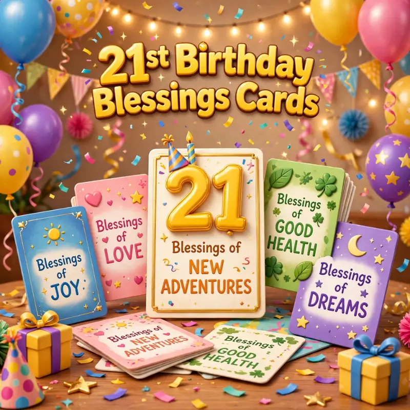 21st Birthday Blessings Cards