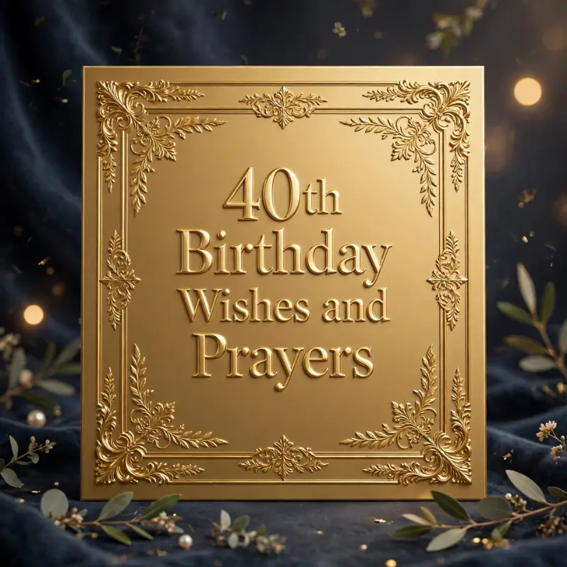 40th Birthday Wishes And Prayers